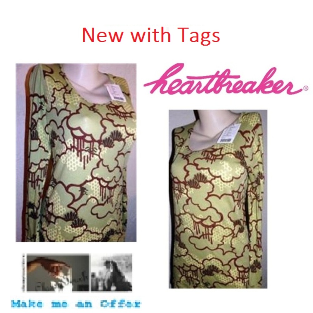 Heart Breaker NWT Green/ KnitTop Sizr M
